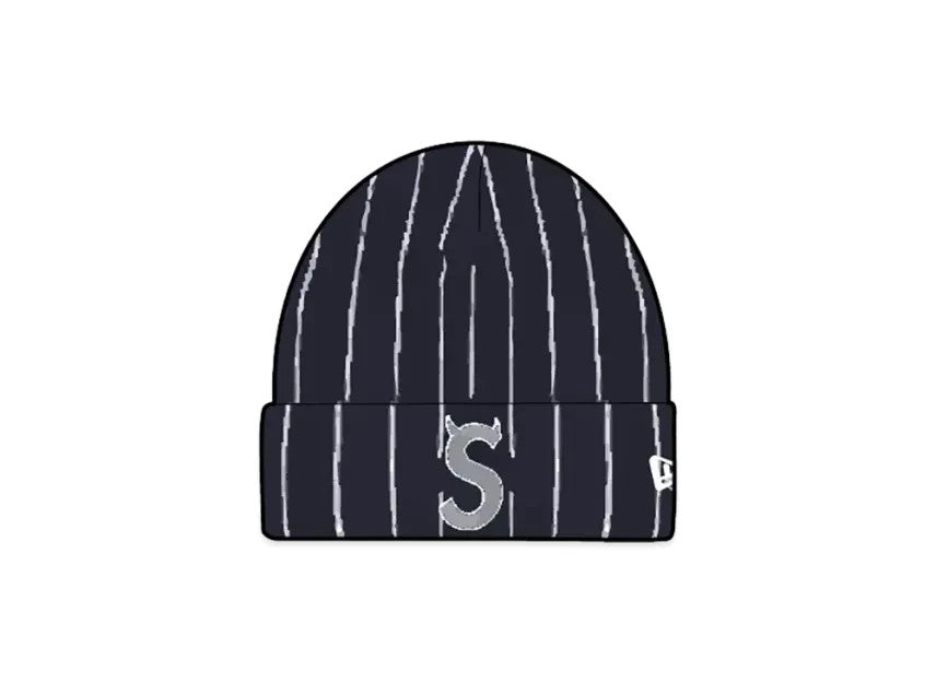 Supreme New Era Devil S Logo Beanie "Stripe"