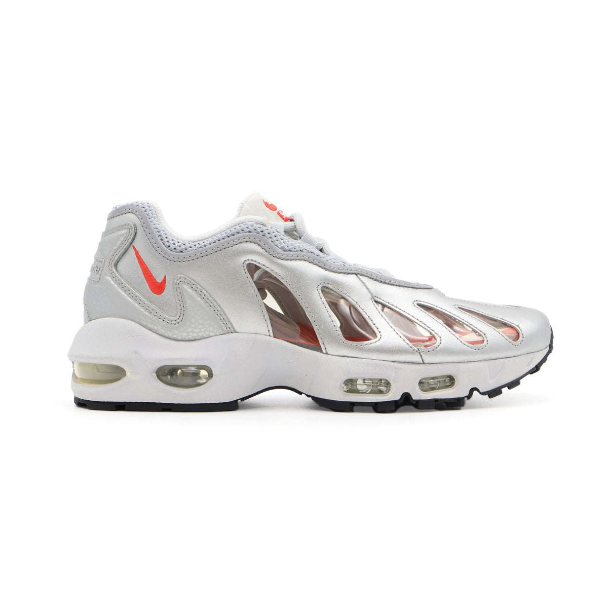 CV7652-001 Nike Air Max 96 Supreme Metallic Silver Bullet Speed Red (Men's)