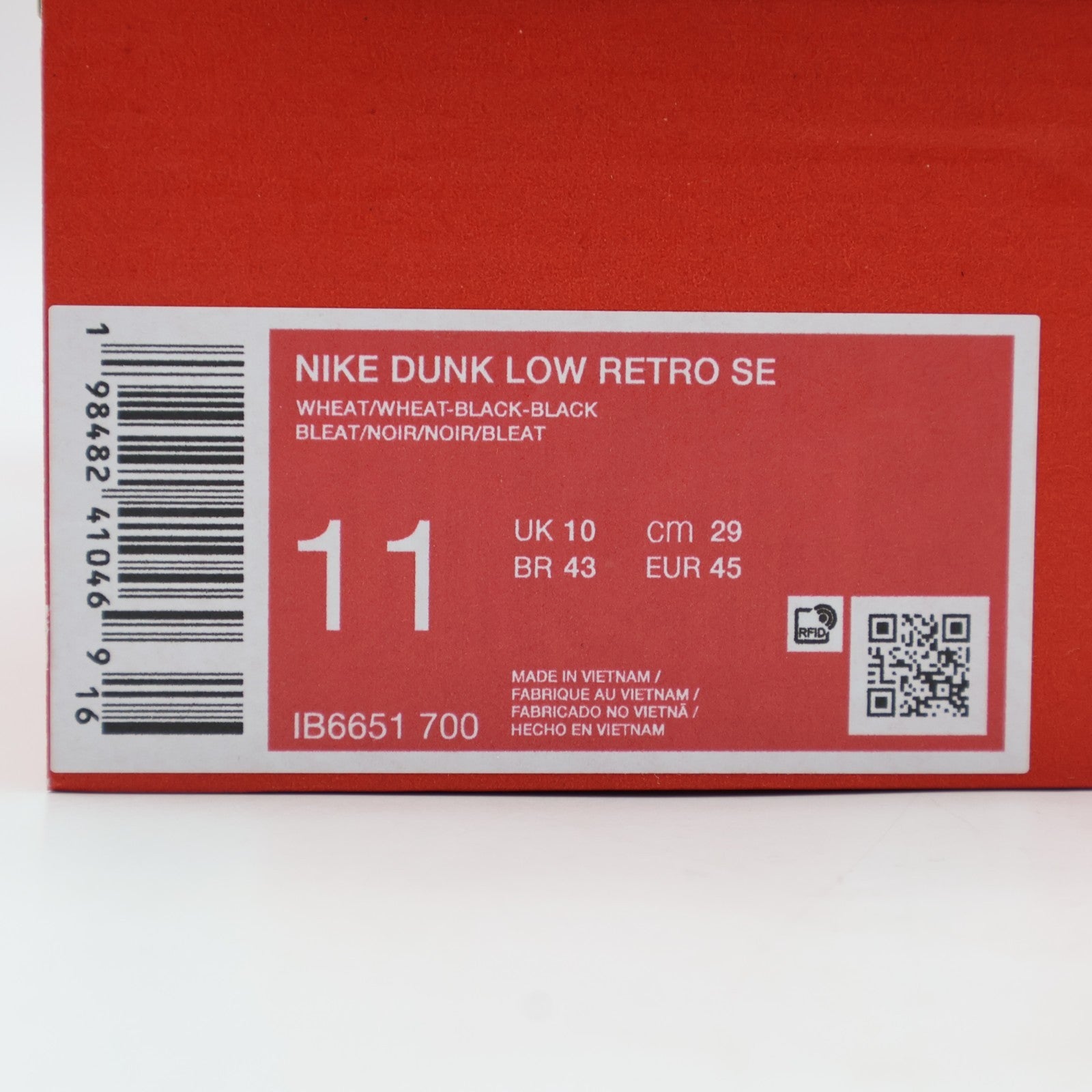 IB6651-700 Nike Dunk Low Retro SE Wheat (Men's)