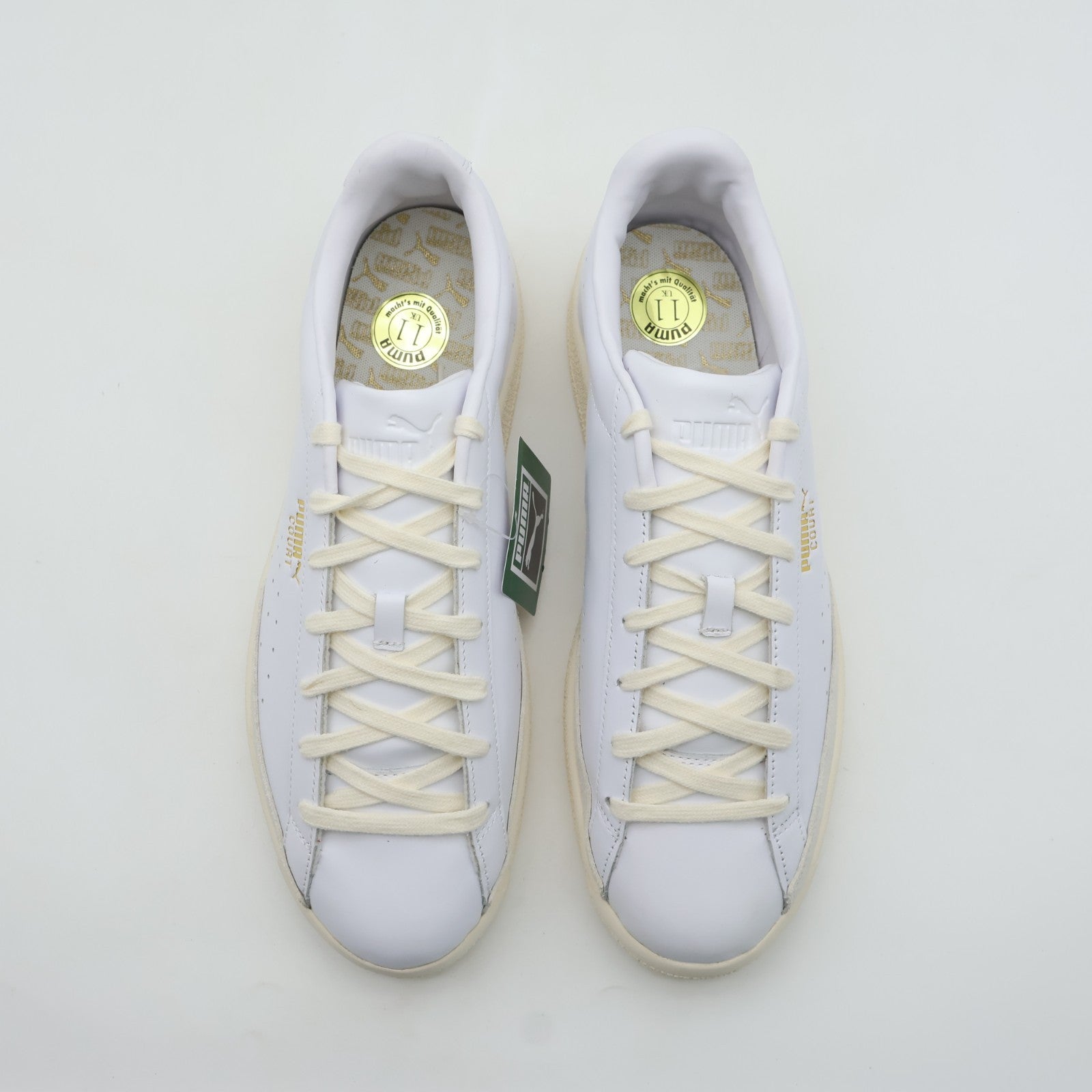405348-01 Puma Court PUMA White Vapor Gray PUMA Gold (Men's)