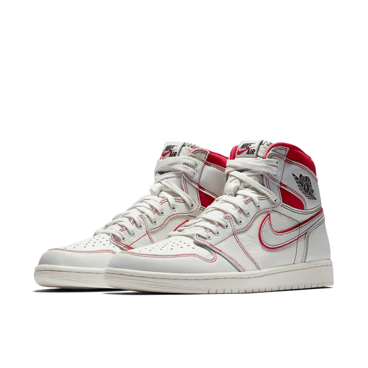 555088-160 Nike Air Jordan 1 Retro High OG "Sail/University Red" (Men's)