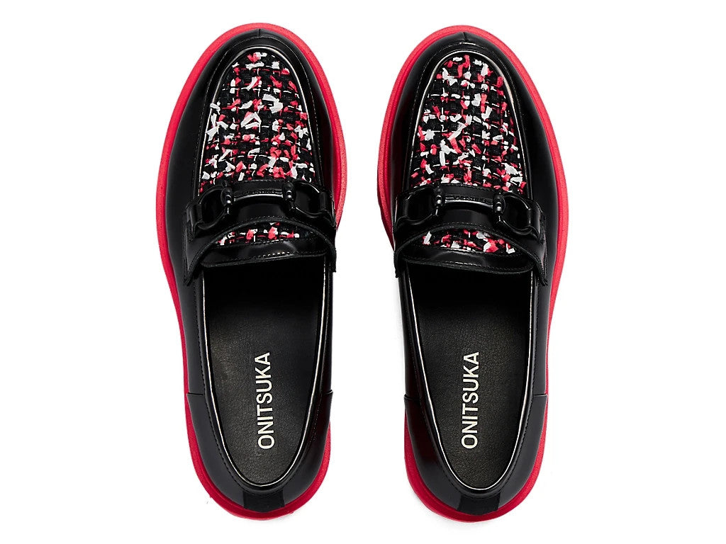 1182A680-002 Onitsuka Tiger Bit Loafer Black Classic Red (Women's)
