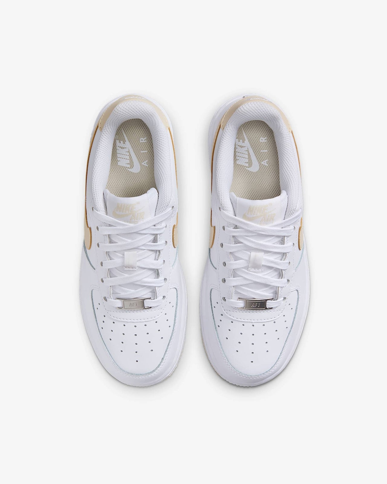 FV5948-118 Nike GS Air Force 1 White White Light Khaki