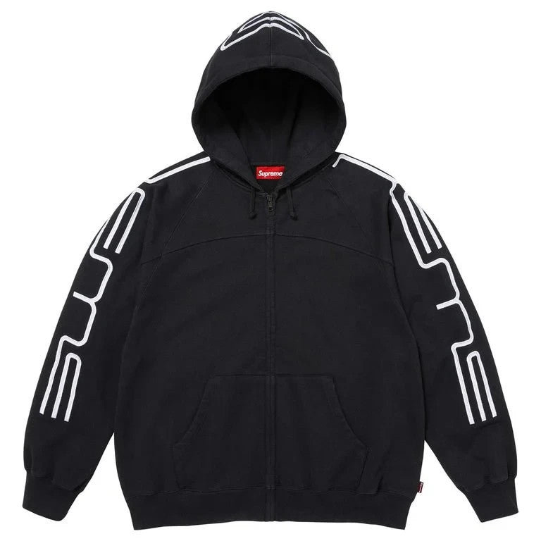 Supreme Connect Zip Up Hooded Sweatshirt Black