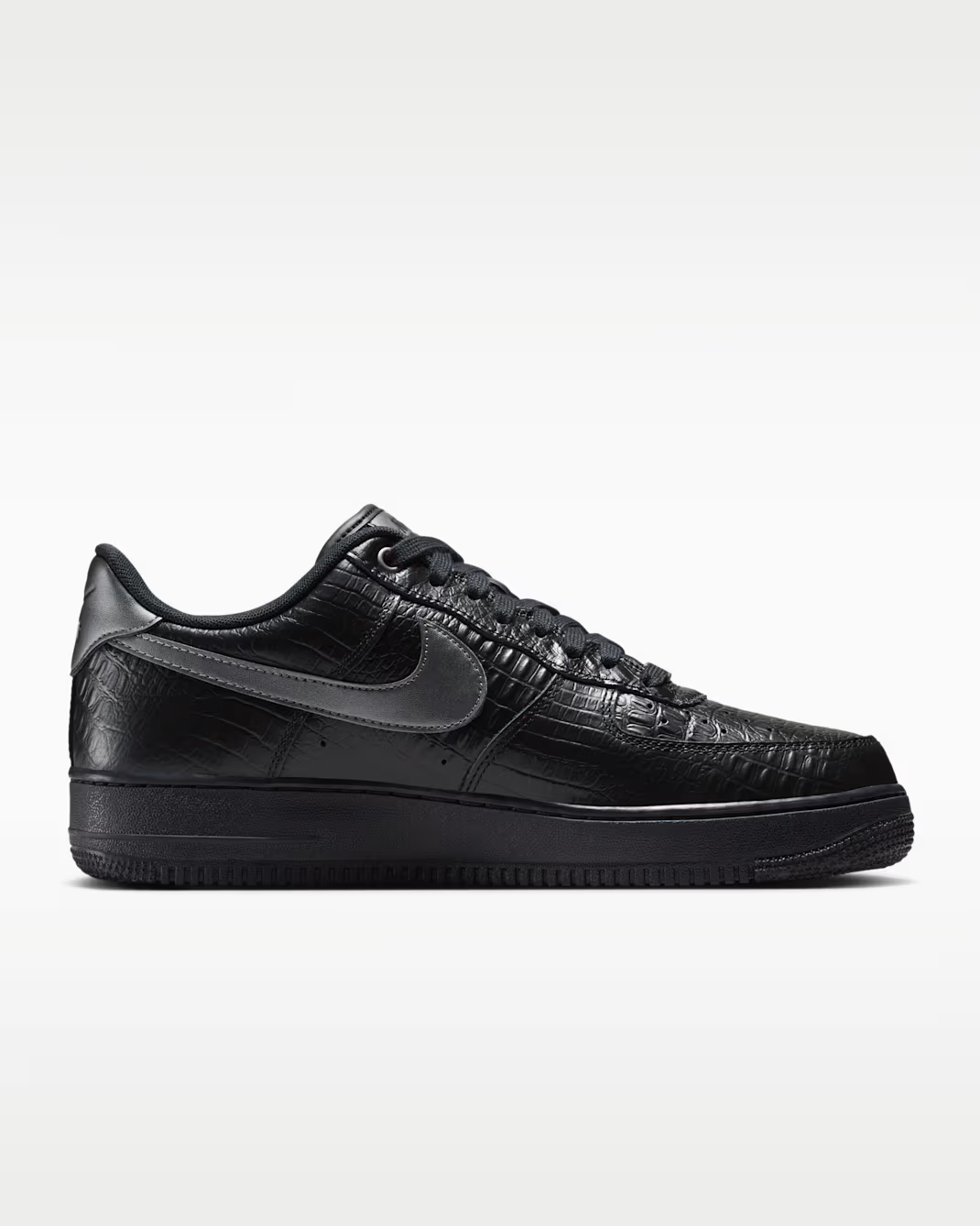 IV6306-010 Nike Air Force 1 Low "Triple Black/Croc" (Men's)