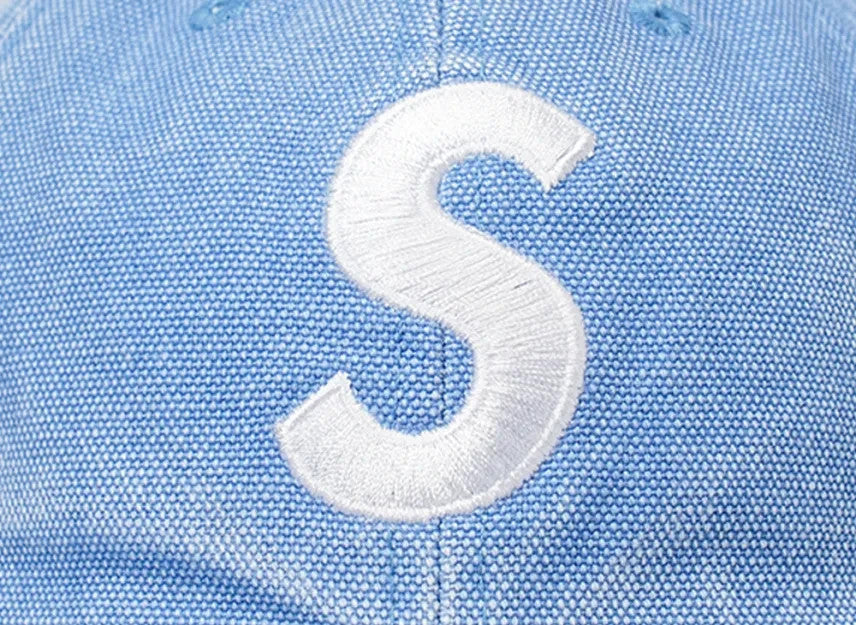 Supreme Pigment Coated S Logo 6-Panel "Light Blue"