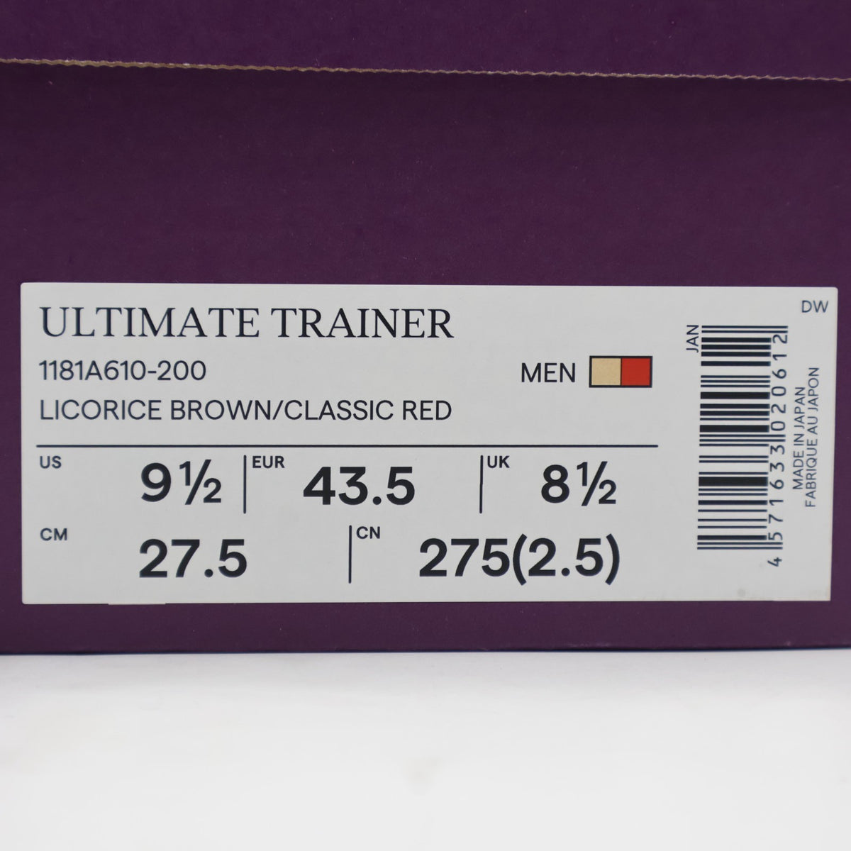 1181A614-001  Onitsuka Tiger NIPPON MADE Ultimate Trainer Black Black (Men's)