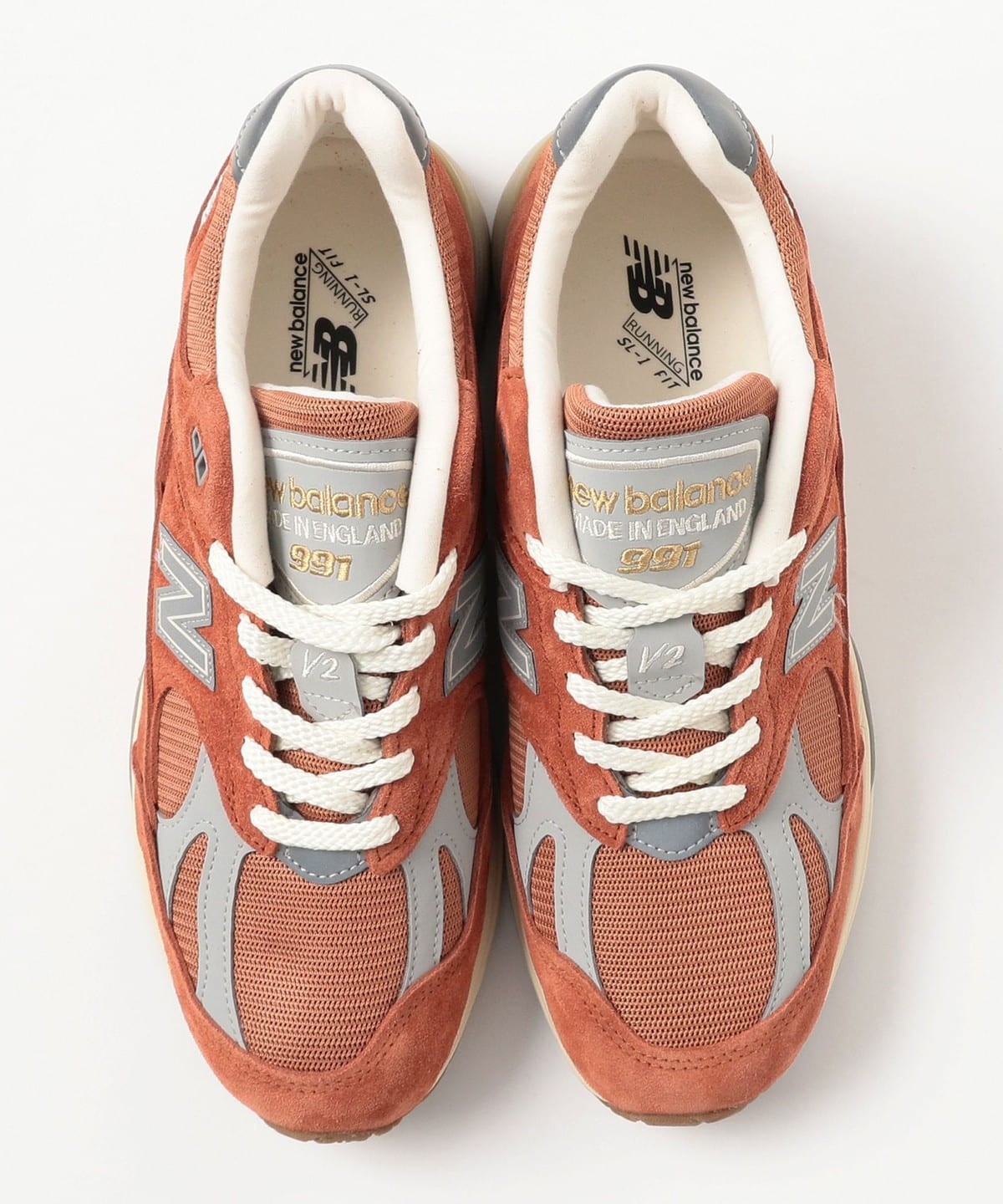 U991SS2 New Balance 991V2 Vintage Sports Potters ClayRaw Sienna (Men's)