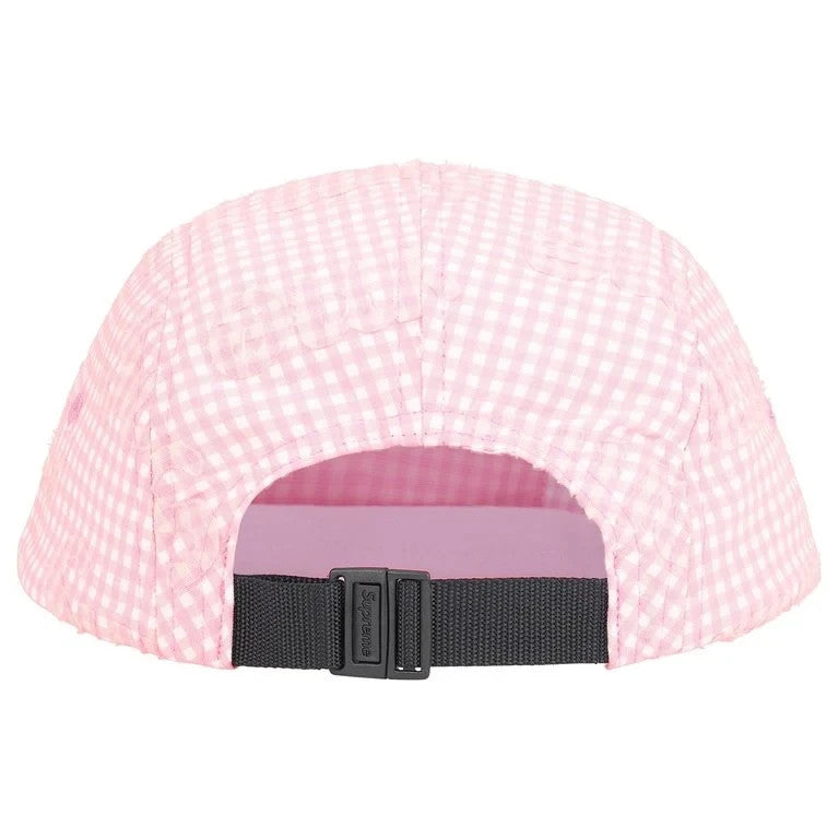 Supreme Monogram Gingham Camp Cap Pink