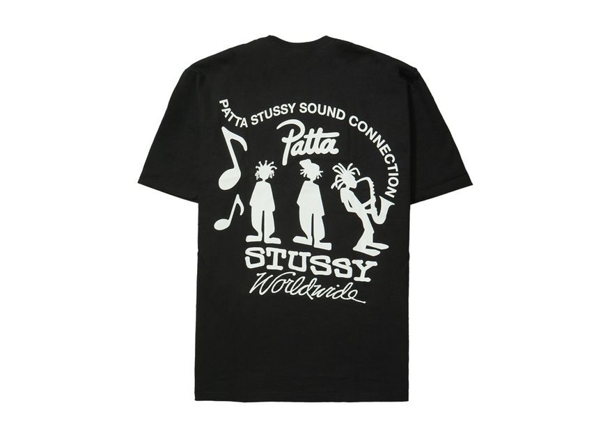 Stussy x Patta Sound Connection Tee Black
