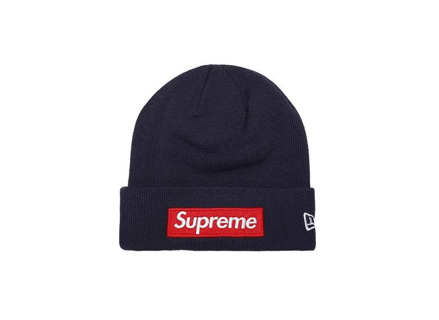 Supreme New Era Box Logo Beanie Navy
