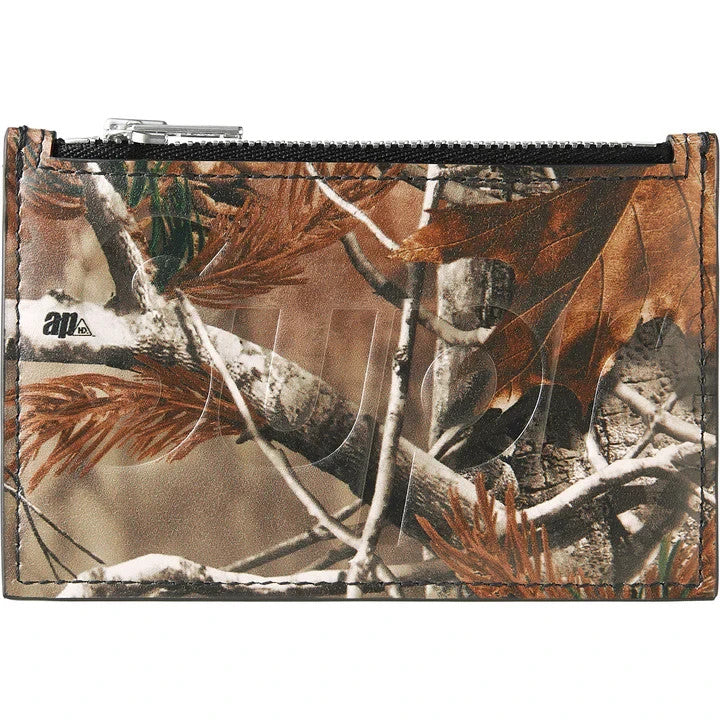 Supreme Leather Zip Card Holder (25FW) RealtreeÂ® Hardwoods Camo