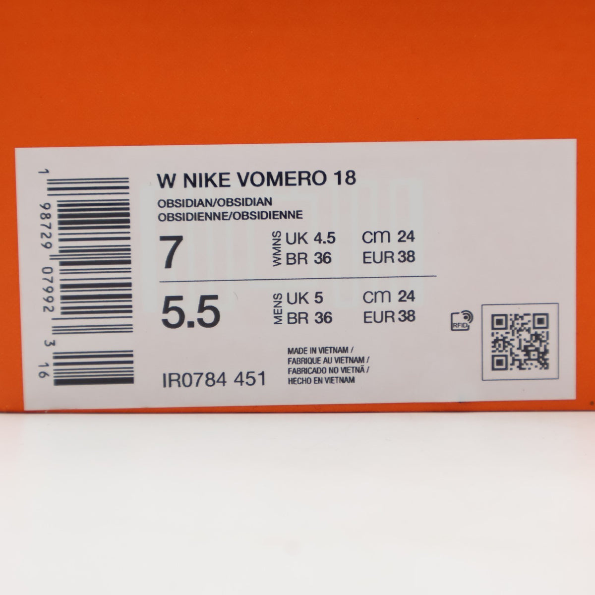 IR0784-451 Nike Vomero 18 Obsidian Purple Dynasty Flash Crimson (Women's)