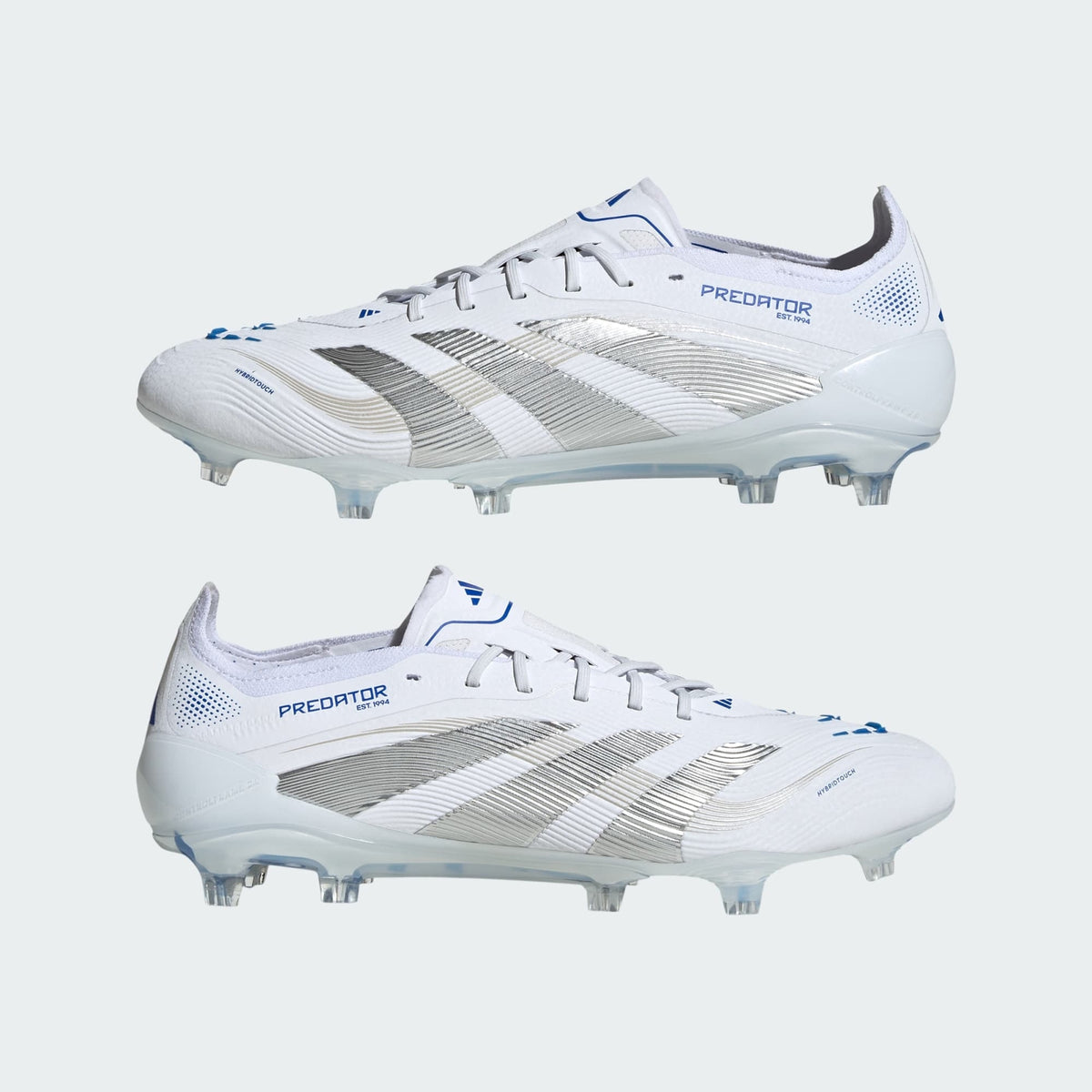 ID3879 adidas Predator Elite FG Cloud White Silver Metallic Bright Royal (Men's)
