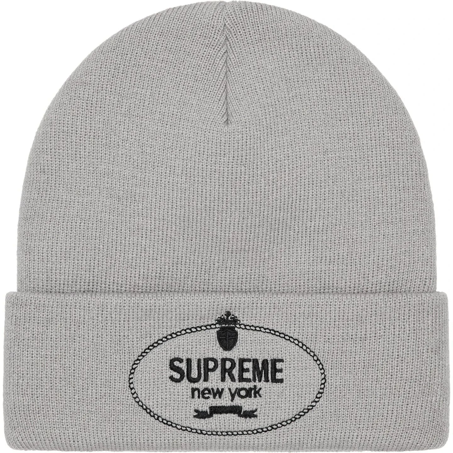 Supreme Crest Beanie Charcoal Grey
