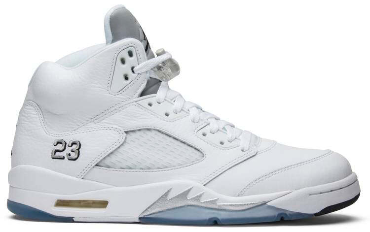 136027-130 Nike Air Jordan 5 Retro Metallic White 2015 (Men's)