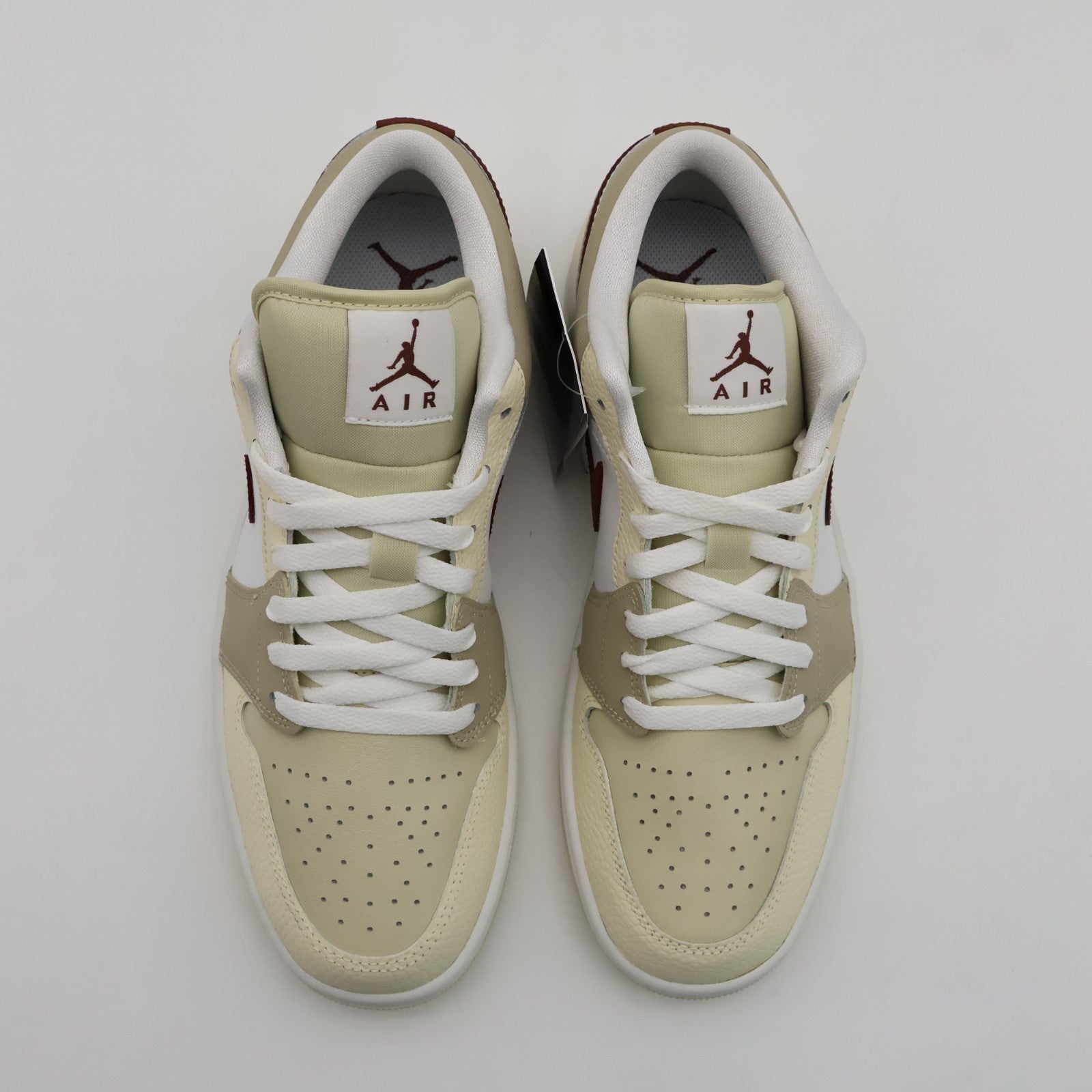 HV6530-100 Nike Air Jordan 1 Low Team Gold Desert Khaki Red Sepia (Women's)