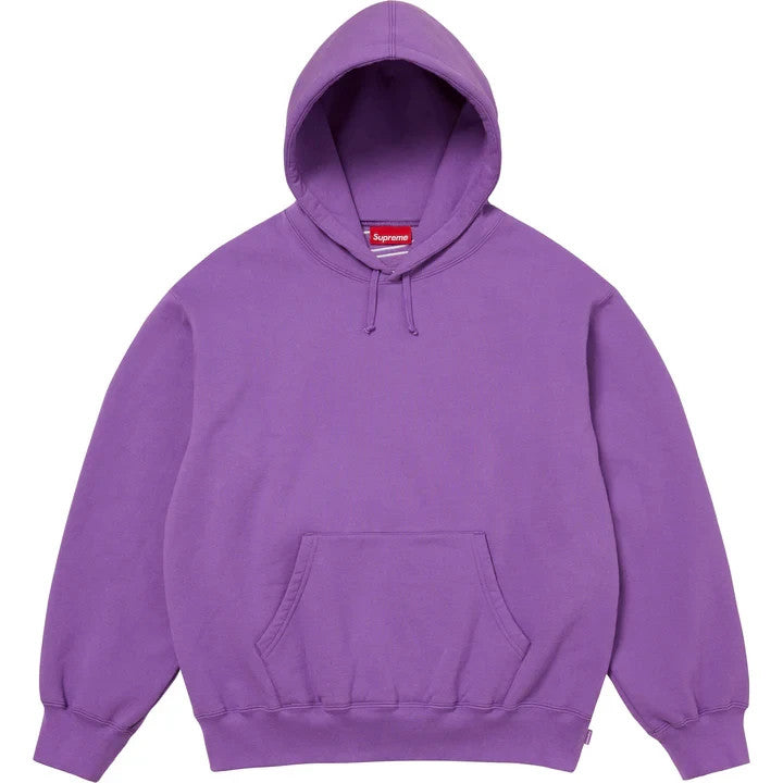 Supreme Satin Applique Hooded Sweatshirt Violet