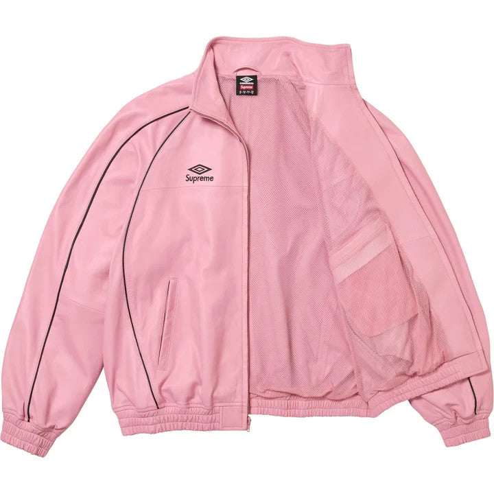 Supreme Umbro Leather Track Jacket Pink