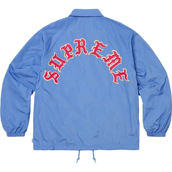 Supreme Old English Arc Coaches Jacket Light Blue