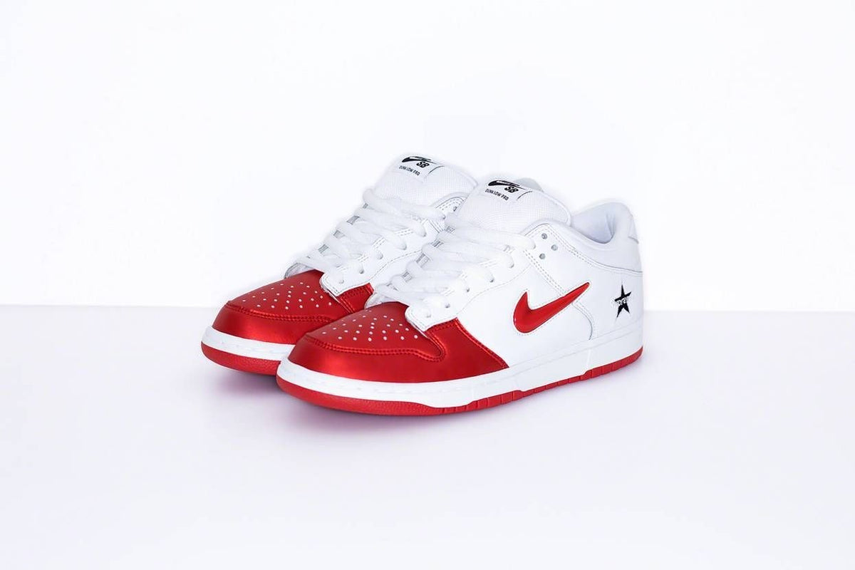 CK3480-600 Supreme Ã Nike Dunk Low "Varsity Red/White" (Men's)