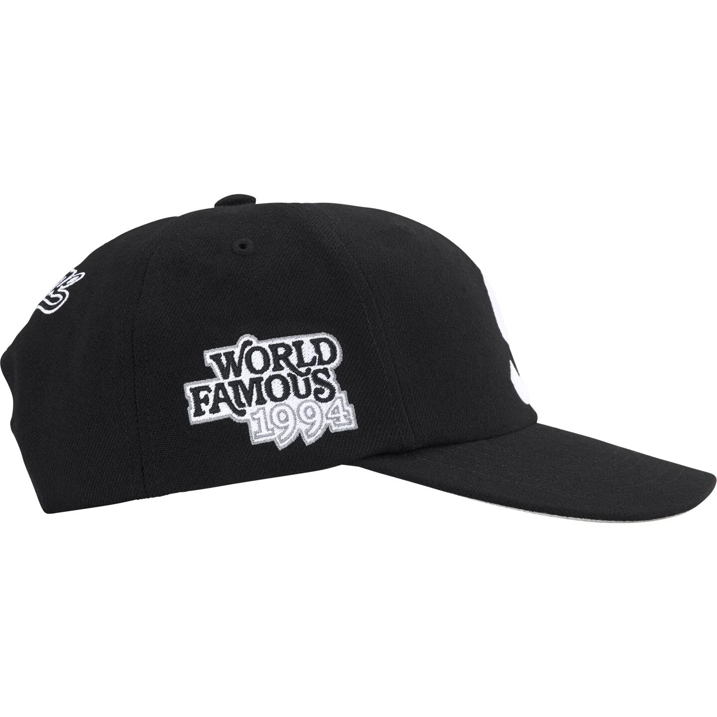Supreme World Famous S Logo 6-Panel Black
