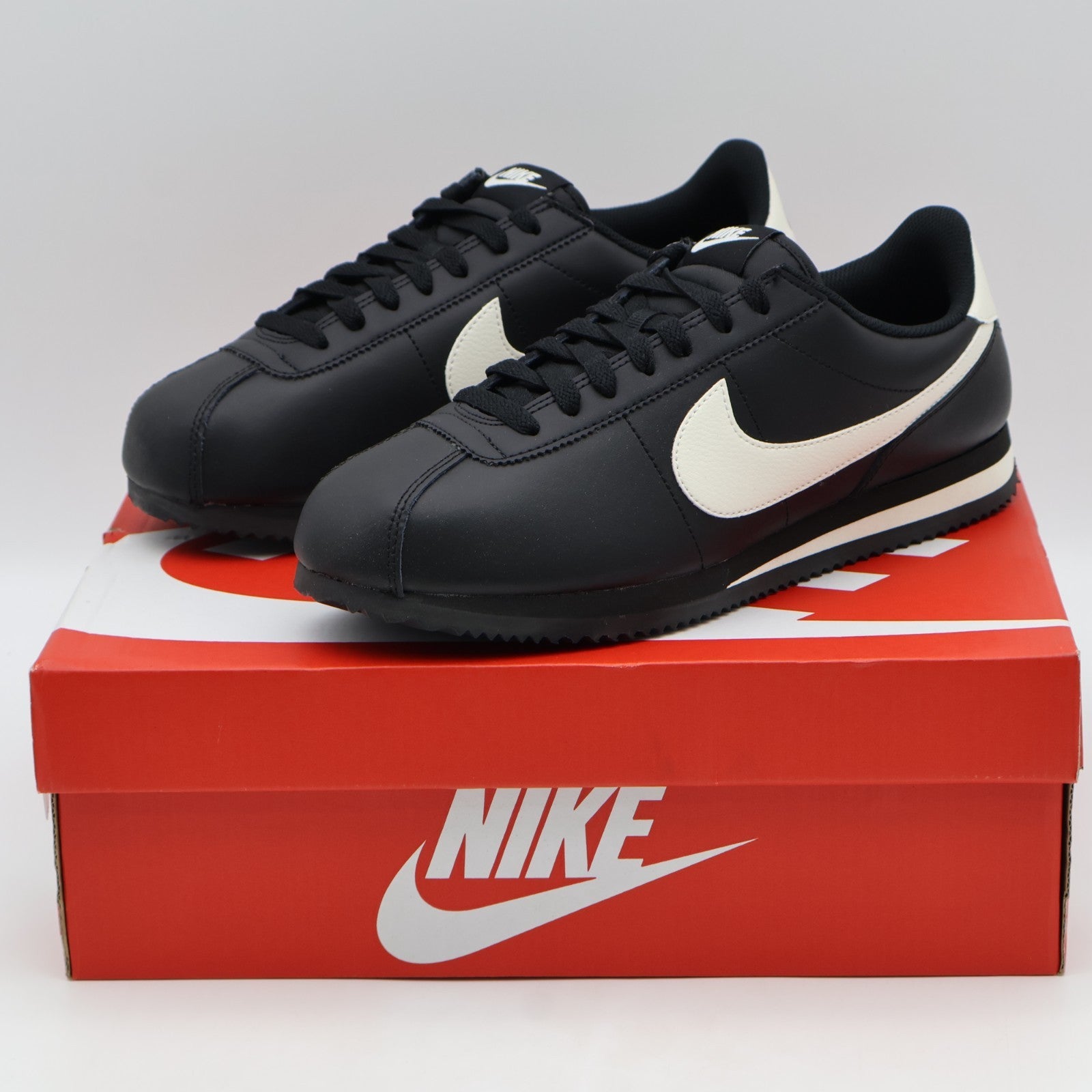 DN1791-006 Nike Cortez Leather Black Pale Ivory (Women's)