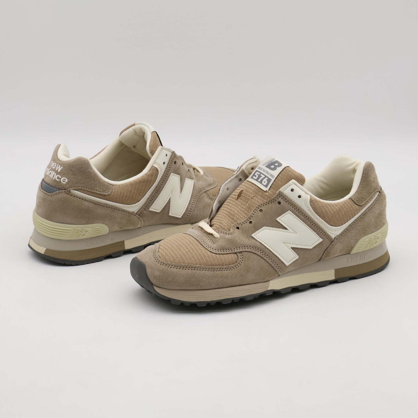 OU576BEI New Balance 576 Beige Brown Cream White Encap C-Cap Made in UK (Men's)