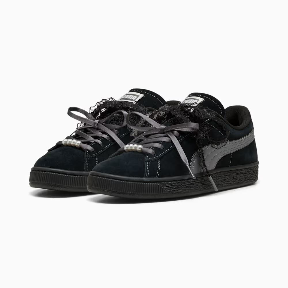 408330-03 Puma Suede Bloom "Puma Black/Slate Sky" (Women's)