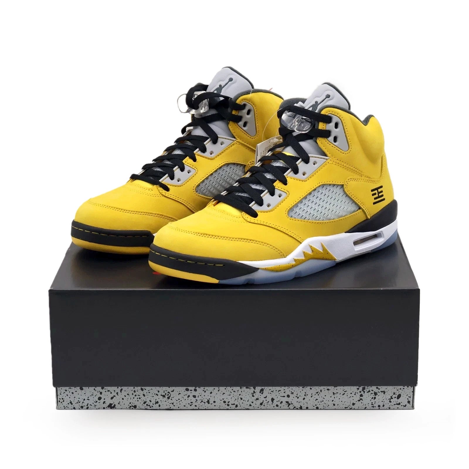 IO3372-700 Nike Air Jordan 5 Retro Tokyo 23 Yellow Wolf Grey Black (Men's)