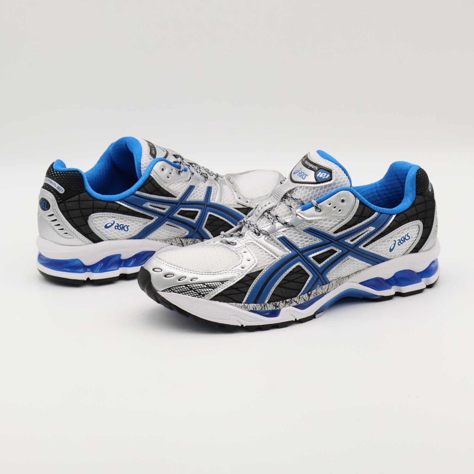1203A543-101 Asics Gel-Nimbus 10.1 White Directoire Blue (Men's)