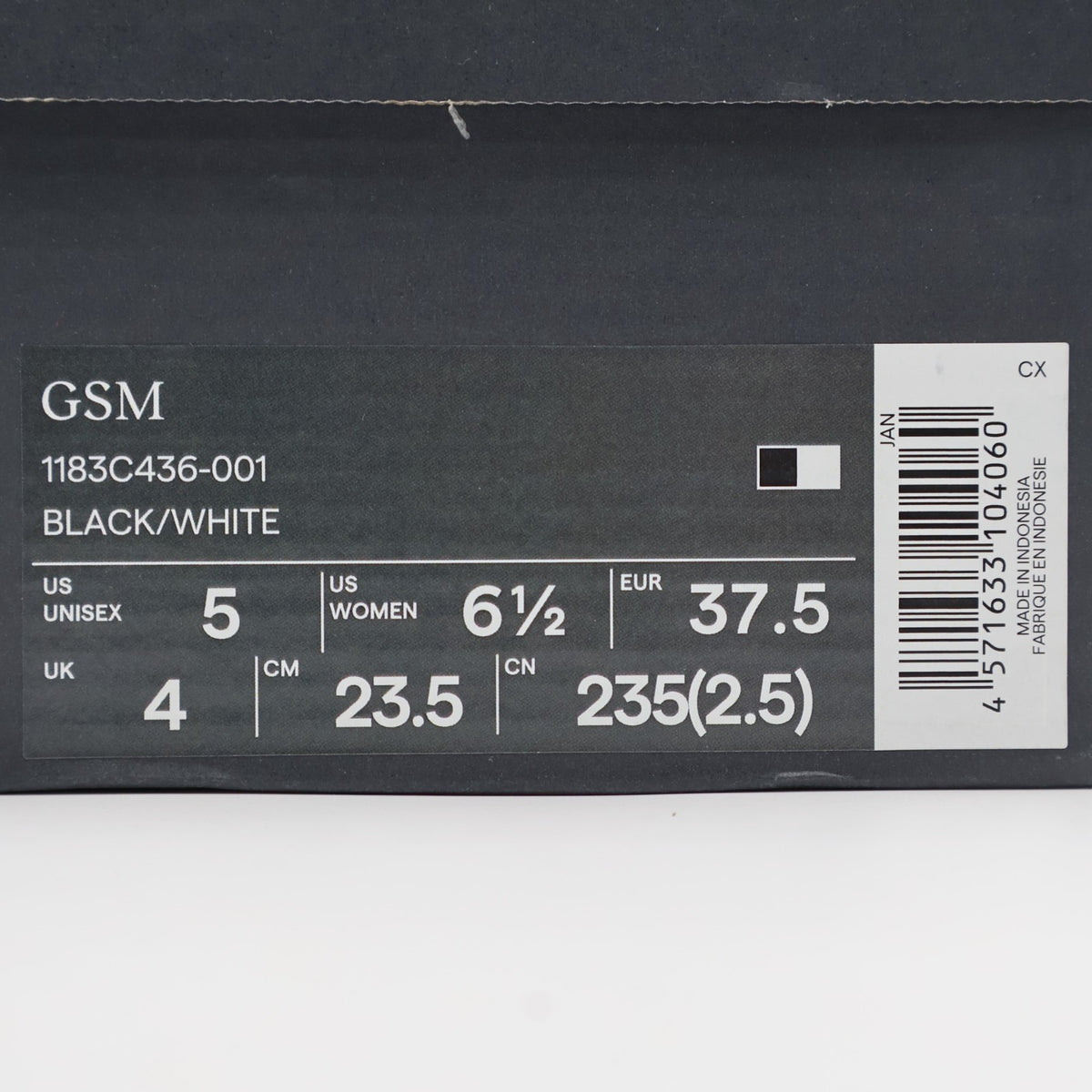 1183C436-001 Onitsuka Tiger GSM BLACK WHITE  (Men's)