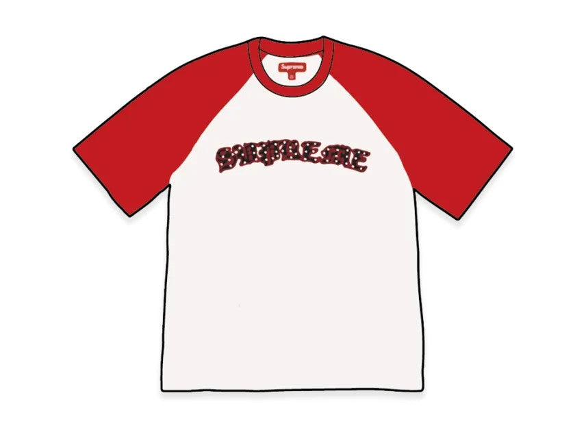 Supreme Rhinestone Raglan S/S Top "White"