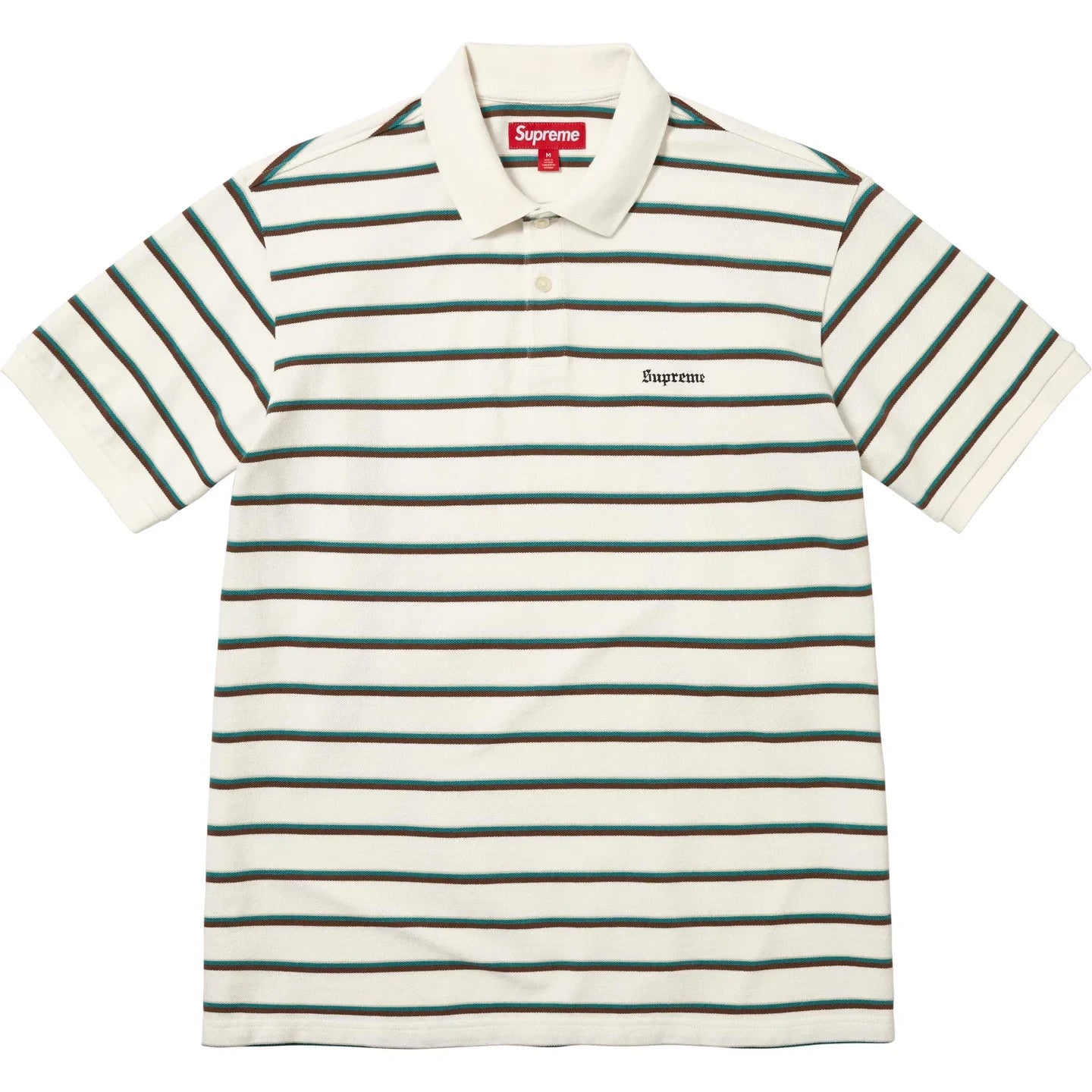 Supreme Washed Stripe Polo White
