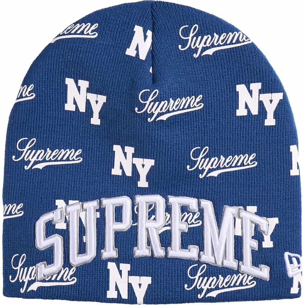 Supreme New Era Monogram Beanie Royal