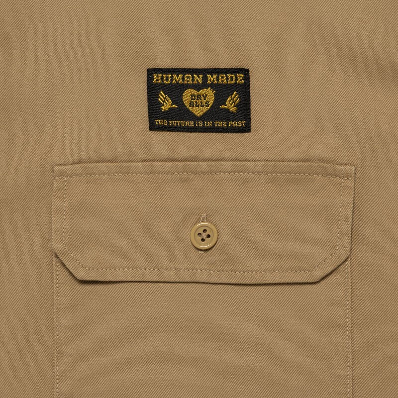 HUMAN MADE Twill Epaulette Shirt Beige