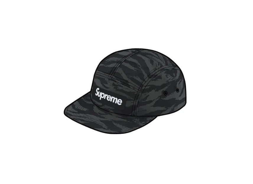 Supreme Tiger Camo Ripstop Camp Cap "Black"