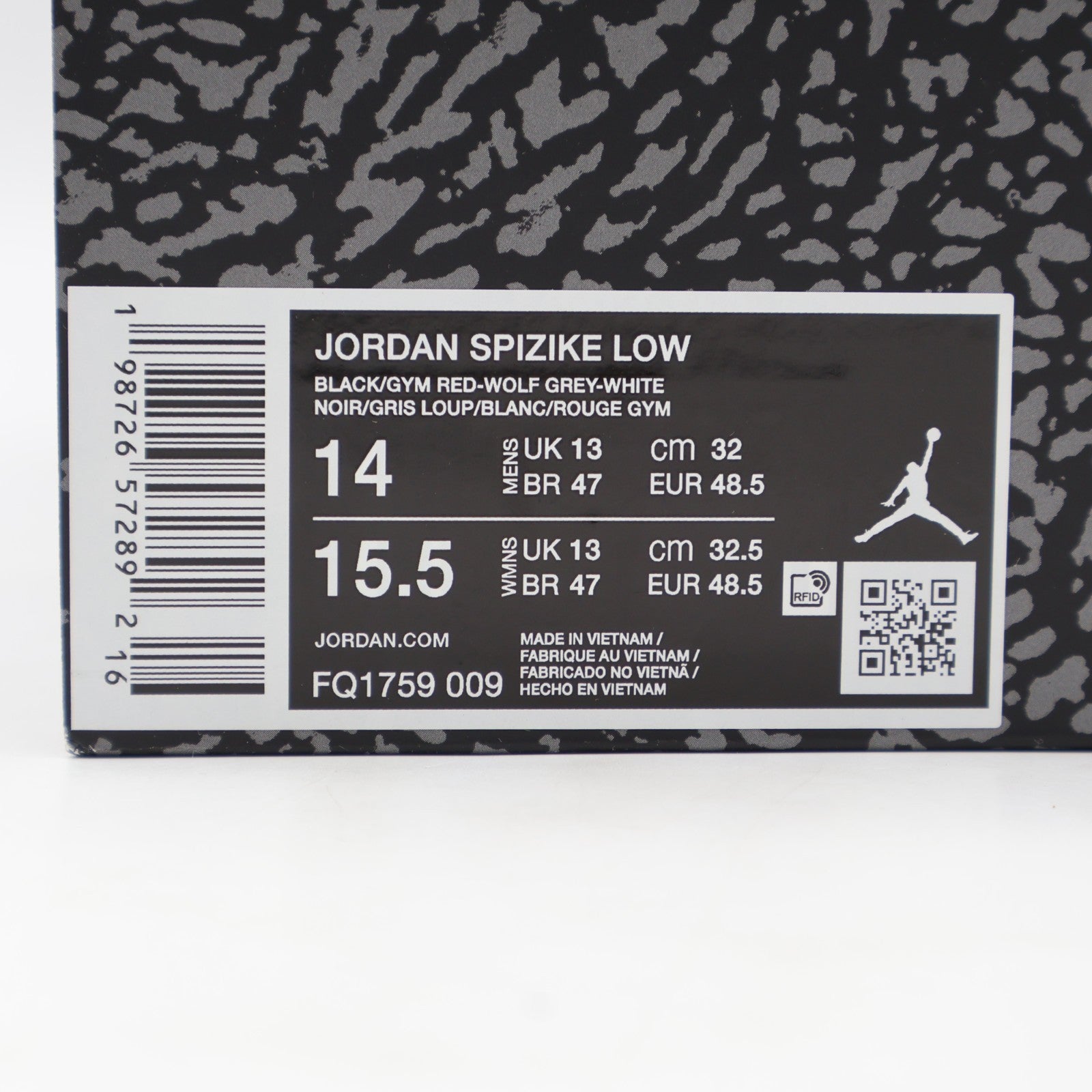 FQ1759-009 Nike Jordan Spizike Low Bred (Men's)