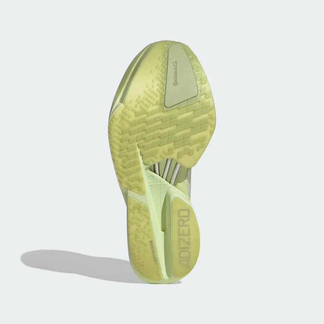 KH8441 Satisfy Ã adidas Adizero Adios Pro 4 "Tent Green/Matte Silver"