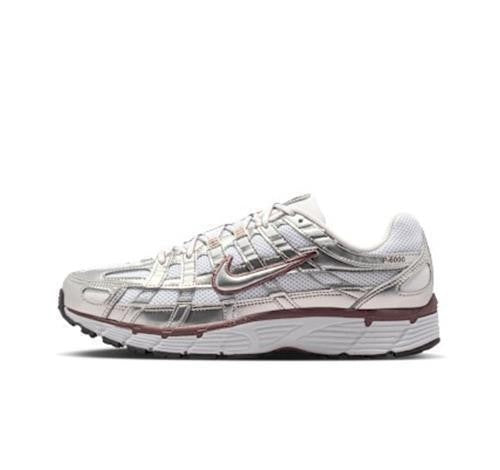 BV1021-110 Nike P-6000 White Metallic Silver Black Tattoo (Women's)