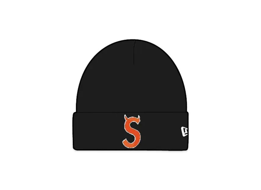 Supreme New Era Devil S Logo Beanie "Black"