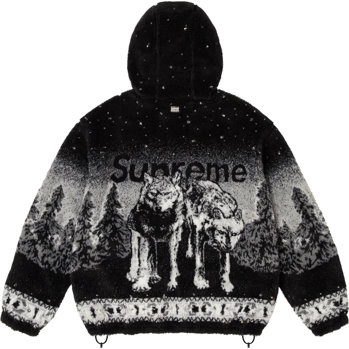 Supreme B.B. Simon Reversible Hooded Fleece Jacket Black
