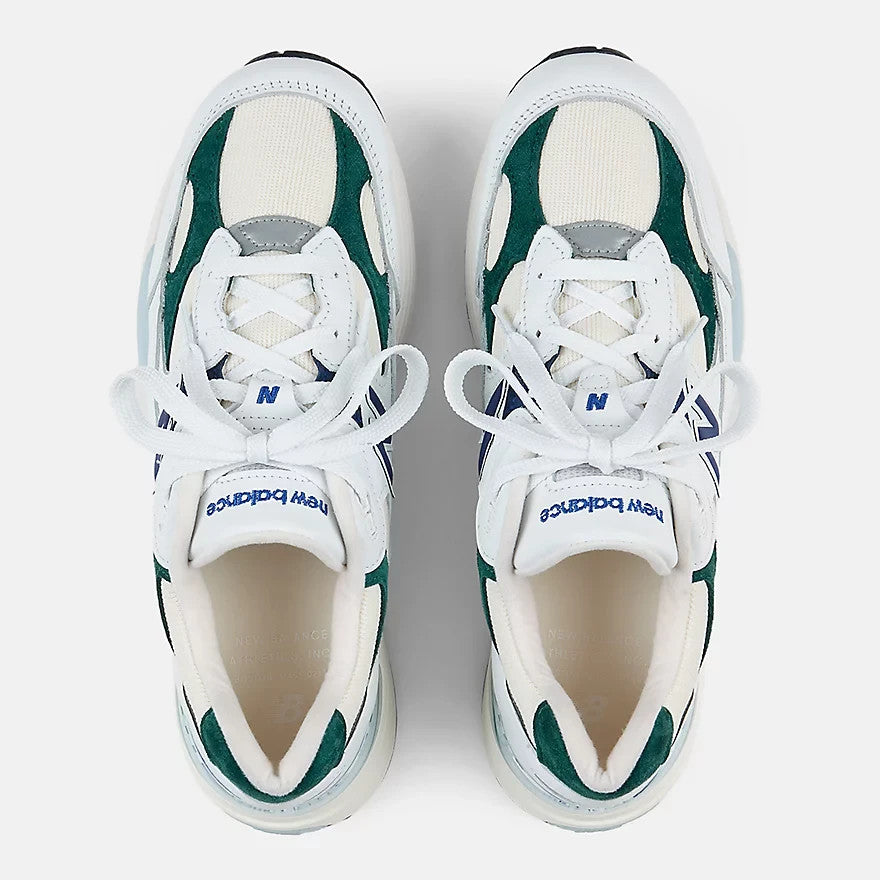 U992GB New Balance 992 White Green Athletic (Men's)