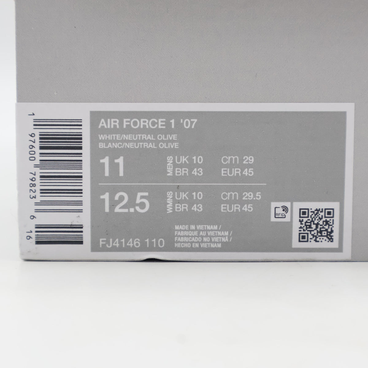 FJ4146-110 Nike Air Force 1 '07 Neutral Olive (Men's)