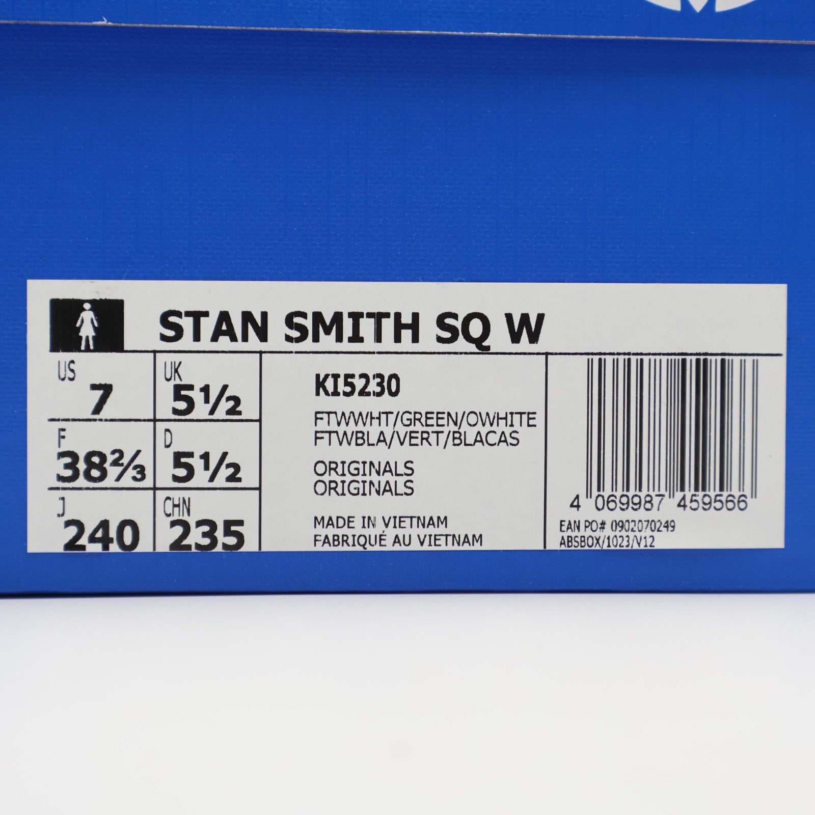KI5230 Adidas Stan Smith SQ "Cloud White/Green" (Women's)