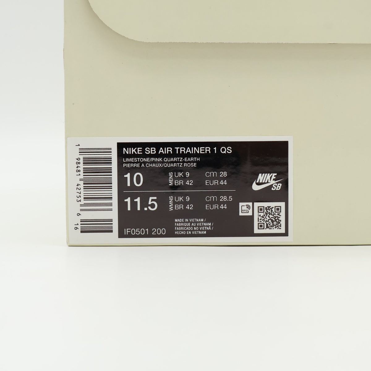 IF0501-200 Arts Rec Nike SB Air Trainer 1 Earth and Dusty Peach (Men's)