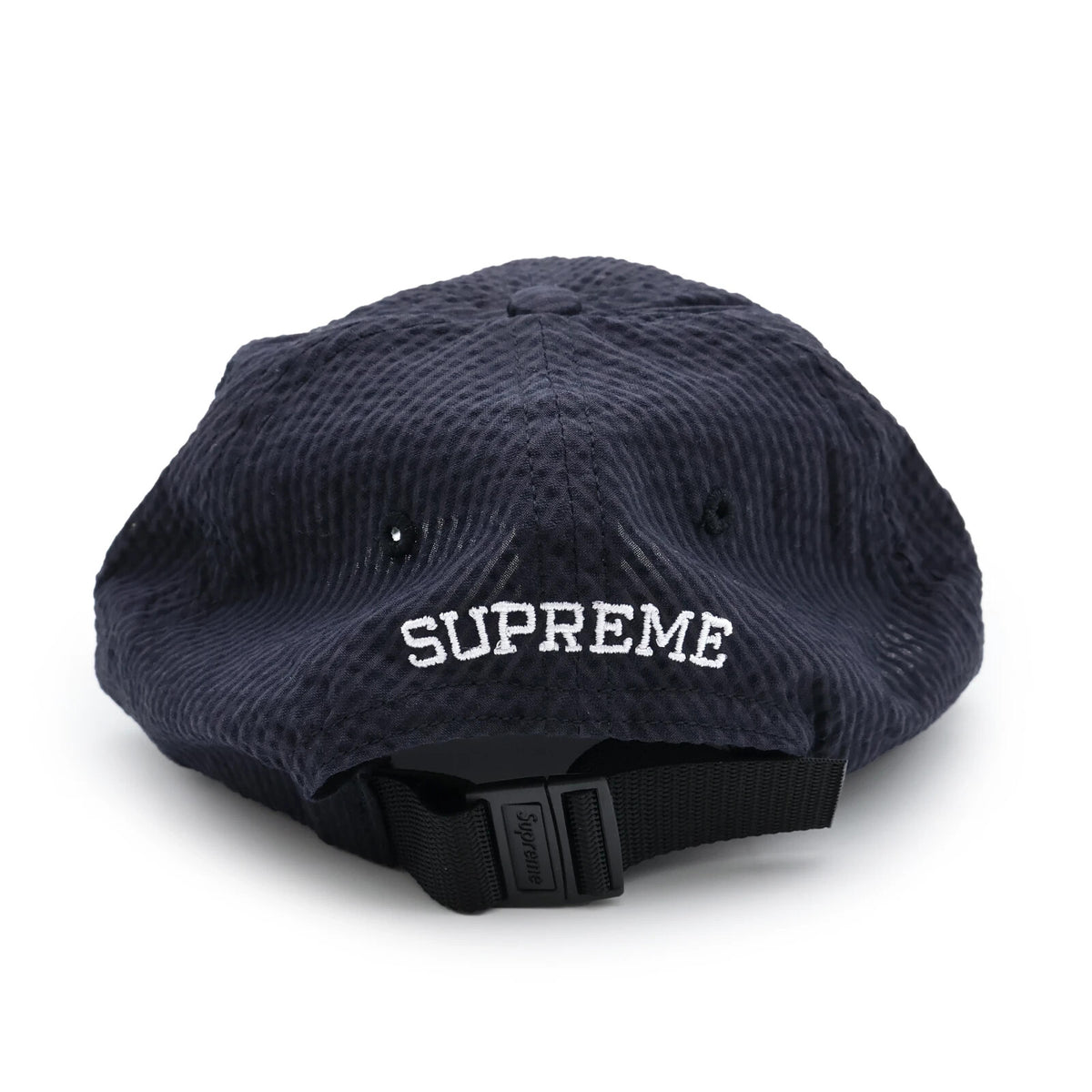 Supreme Seersucker S Logo 6-Panel Black