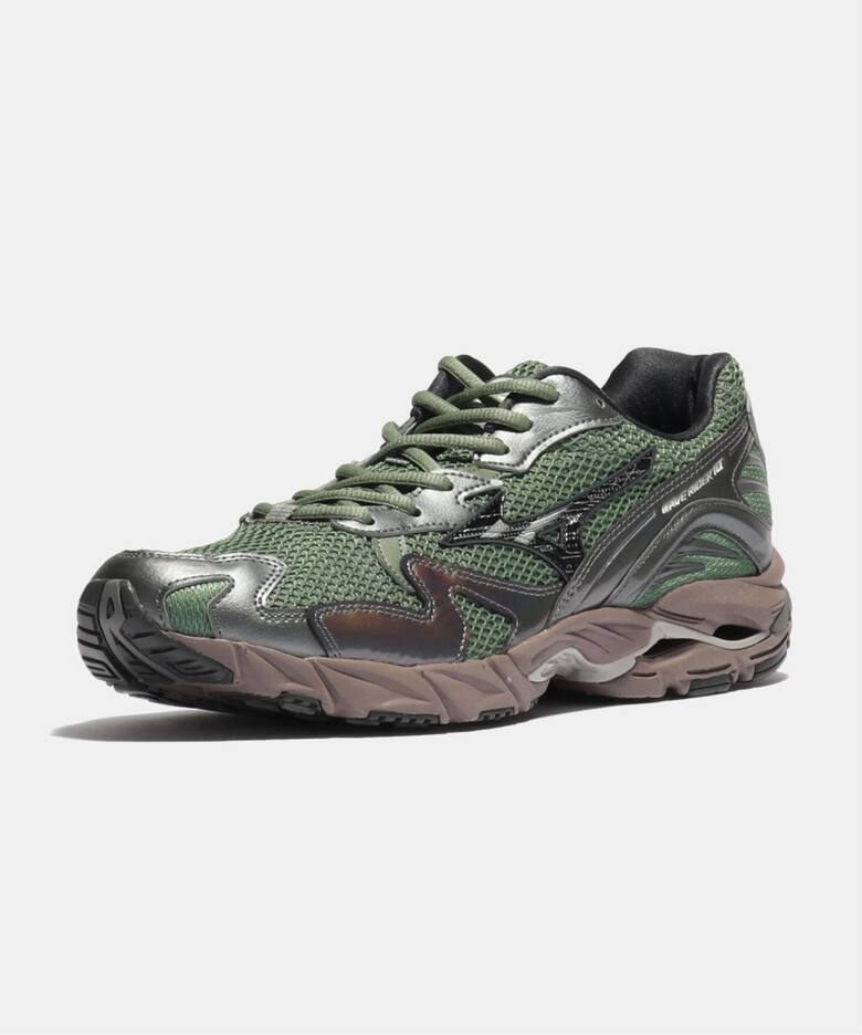 D1GA243109 Mizuno Wave Rider 10 Green Black Metallic Grey (Men's)