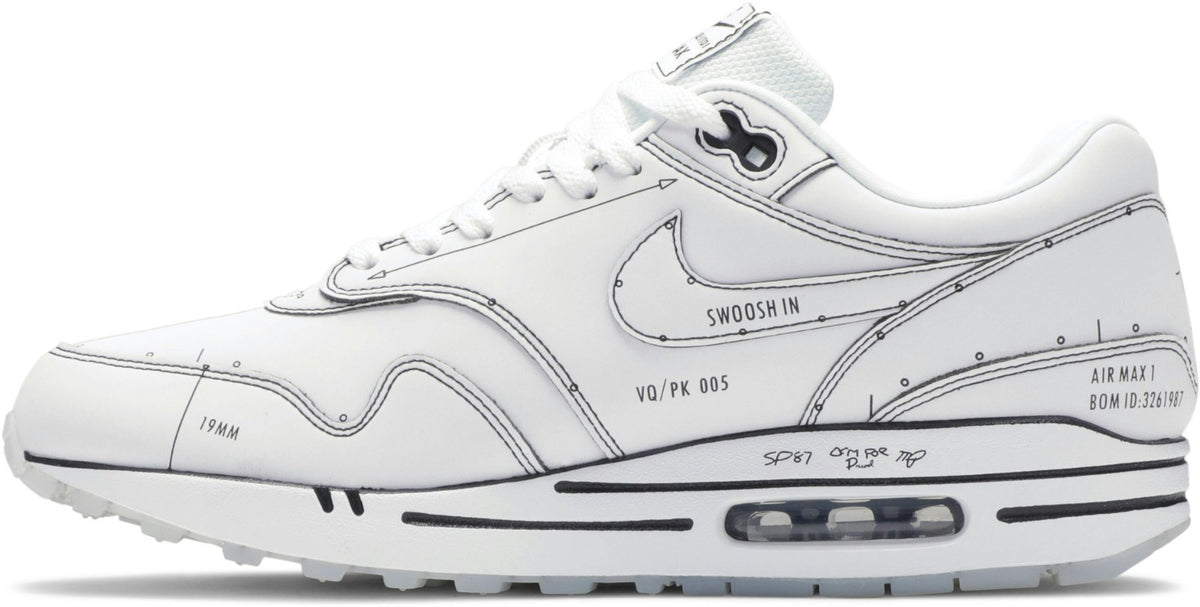 CJ4286-100 NIKE AIR MAX 1 "TINKER SCHEMATIC WHITE" (Men's)