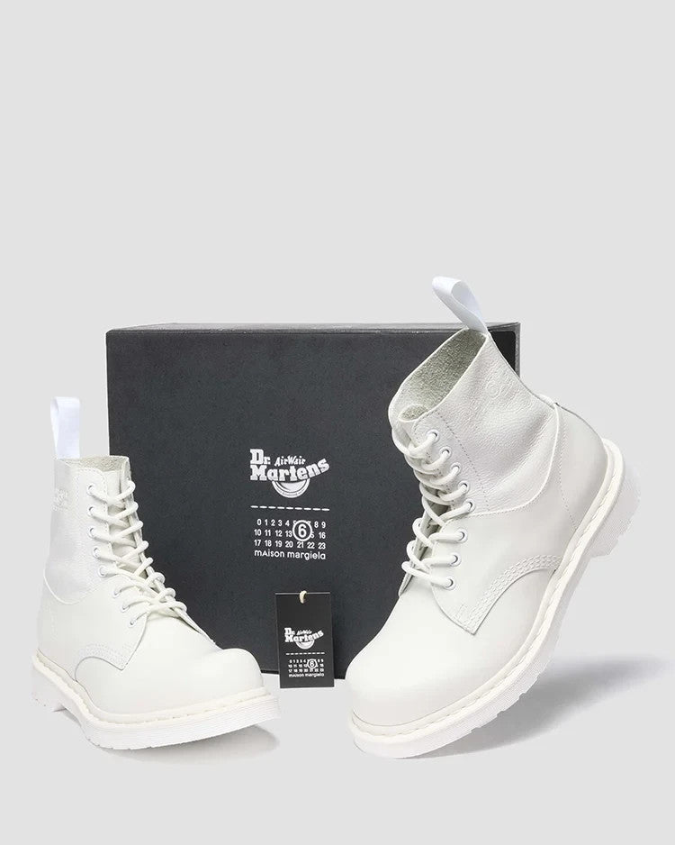 42282100 MM6 Maison Margiela Dr.Martens 1460 Twist 8 Holes Boots White (Men's)